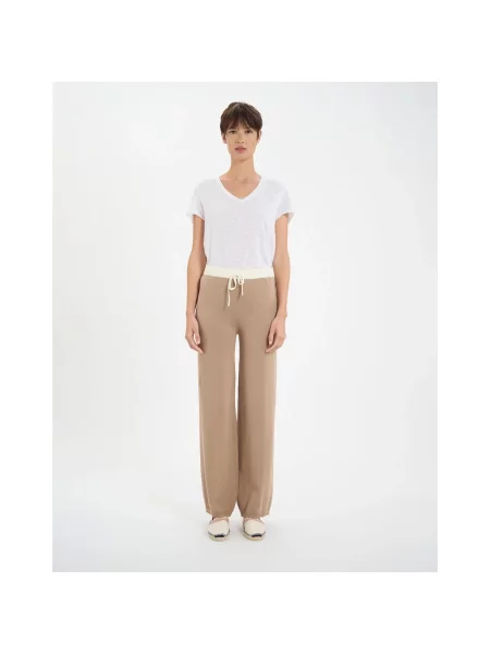 Spodnie Ines De La Fressange Paris beżowe