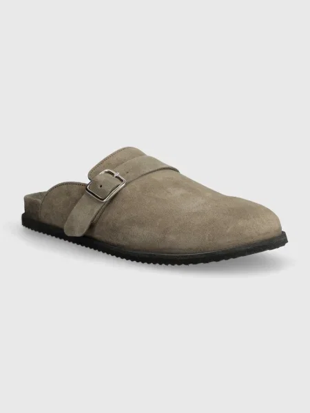 Велурени чехли GARMENT PROJECT Blake Clog сиво