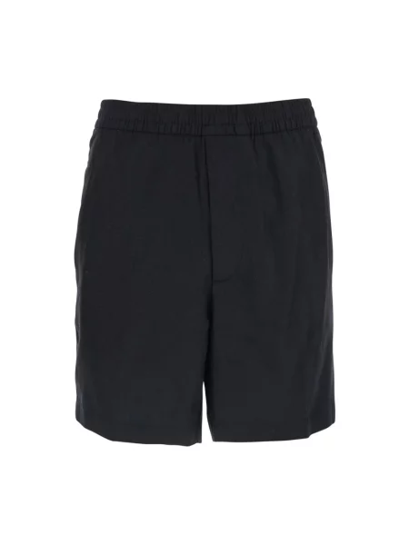 Szorty Calvin Klein Straight Linen 7" Pull On Short Black L czarne