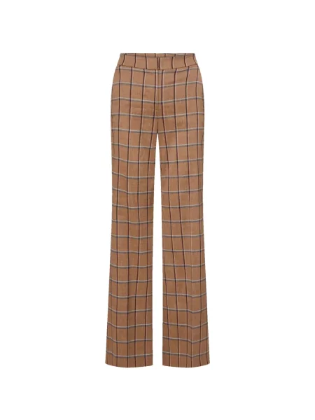 Pantaloni Veronica Beard în carouri maro
