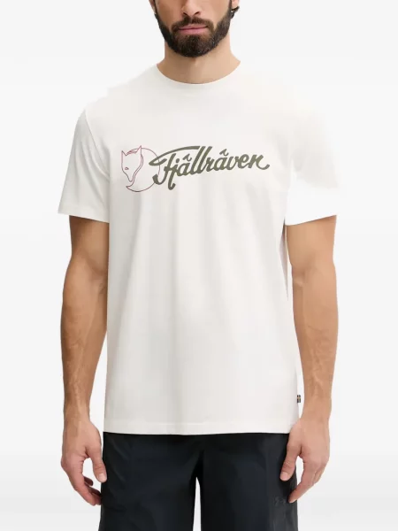 Tricou Fjallraven cu imagine alb