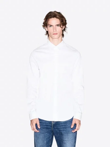 ARMANI EXCHANGE Cămașă Camicia' alb