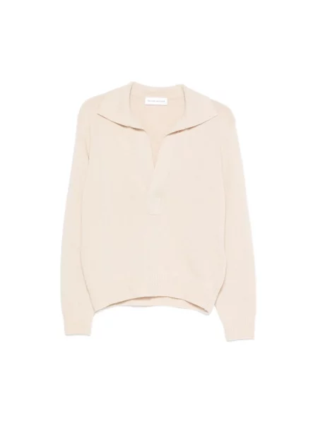 Sweter Victoria Beckham wełniany beżowy