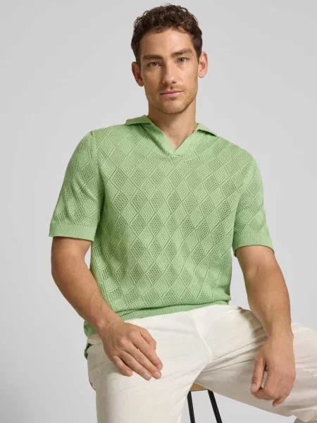 Koszulka polo o kroju regular fit z czystej bawełny model ARCO' Selected Homme