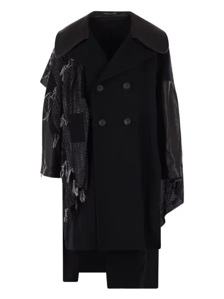 Palton Yohji Yamamoto din piele negru
