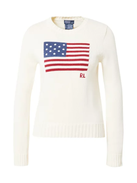 Polo Ralph Lauren Pulover ecru / bleumarin / roșu cireș bej