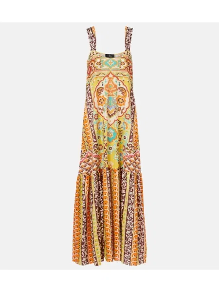 Rochie maxi Etro cu imagine de costum