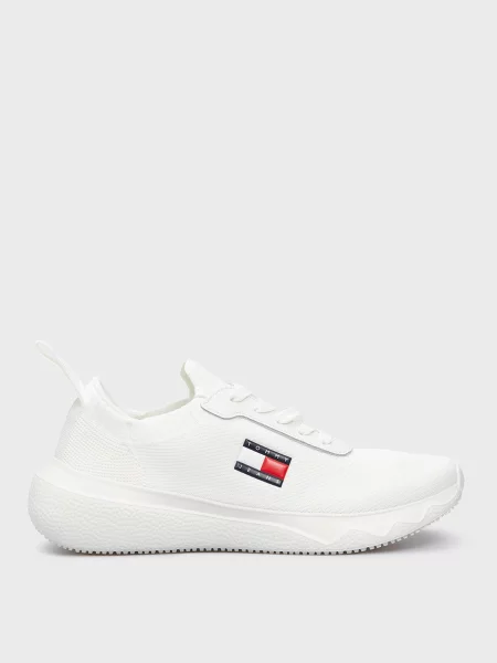 Трикотажные кроссовки Tommy Jeans белые
