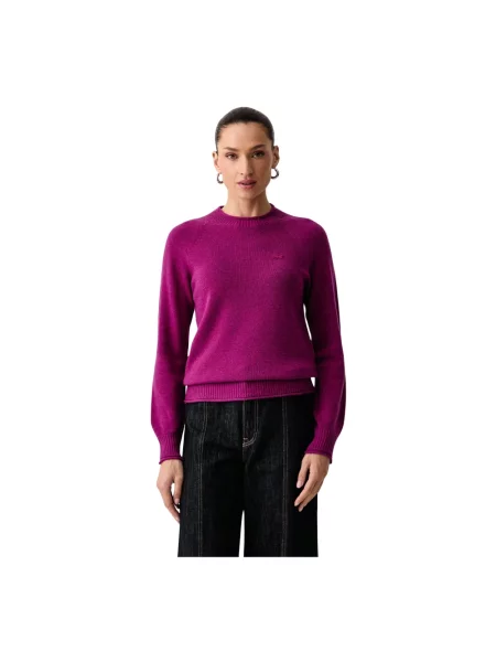 Sweter Lacoste wełniany różowy