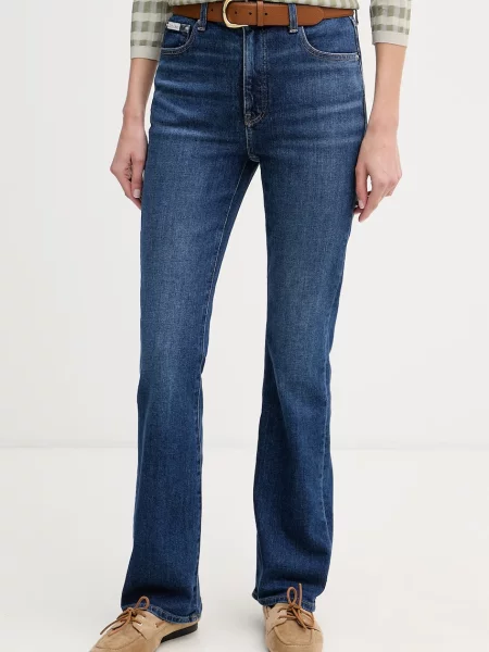 Calvin Klein Jeans blugi bootcut pentru femei albastru