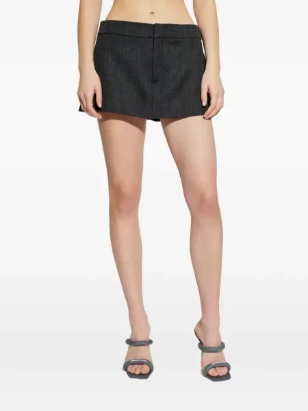 Pantaloni scurți Alexander Wang plisate scurte gri