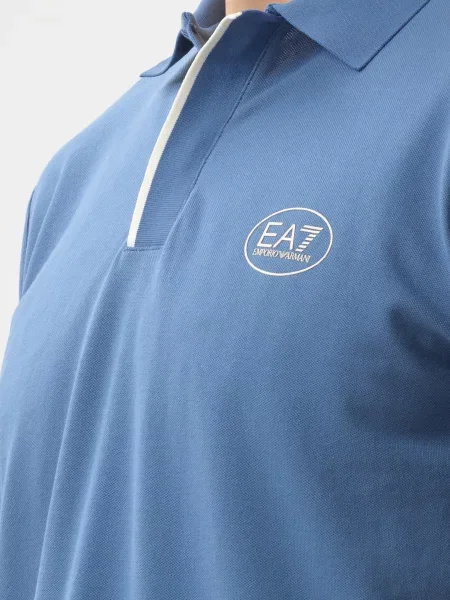 Поло Ea7 Emporio Armani голубое