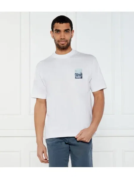 BOSS ORANGE Tricou Te_numbers alb