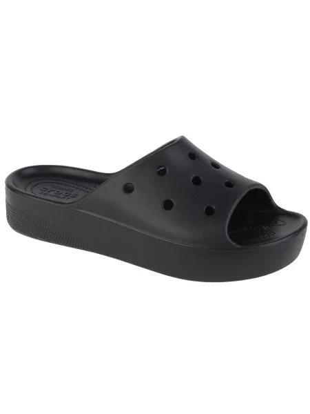Klapki Crocs Classic Platform Slide Z Klapkami czarne