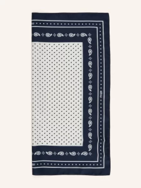 Maje Jedwabna Chusta blau granatowa