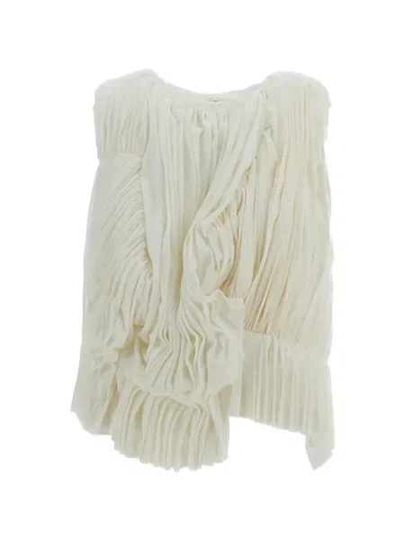 Top Comme Des Garçons drapat alb