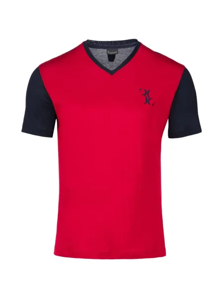 Tricou Billionaire cu decolteu în V roșu