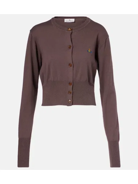 Kardigan Vivienne Westwood z kaszmiru brązowy