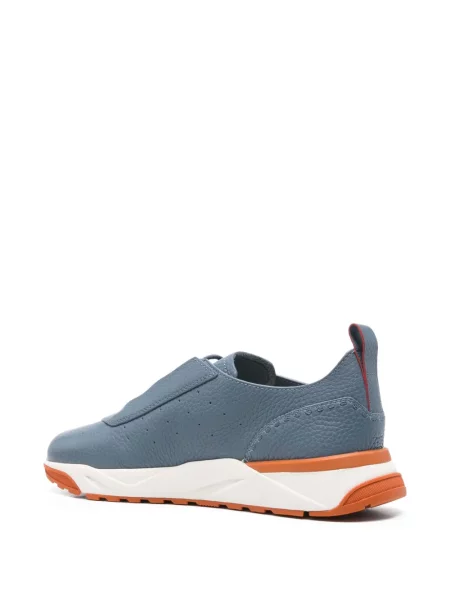 Sneakerși Santoni din piele albastru