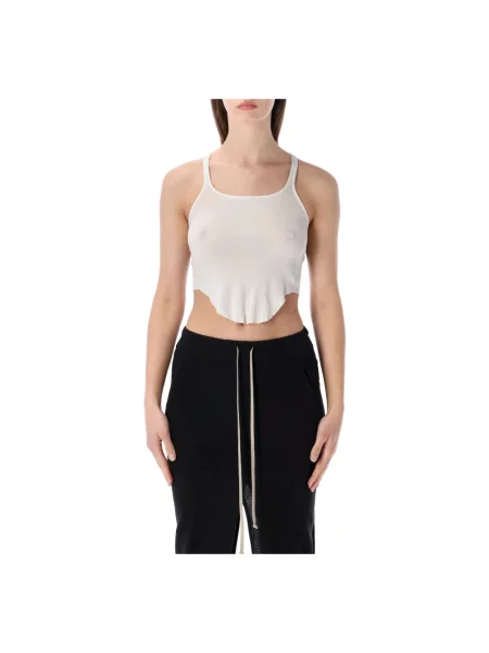 Top Rick Owens o skróconej długości biały