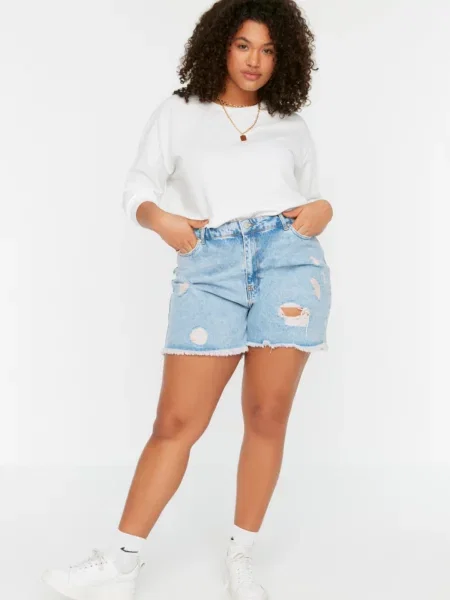 Bermudy Trendyol niebieskie