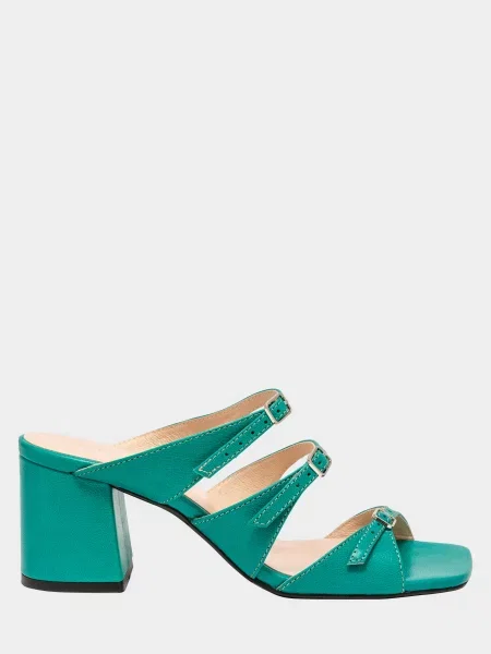 Кожаные сабо Enzo Verratti бирюзовый