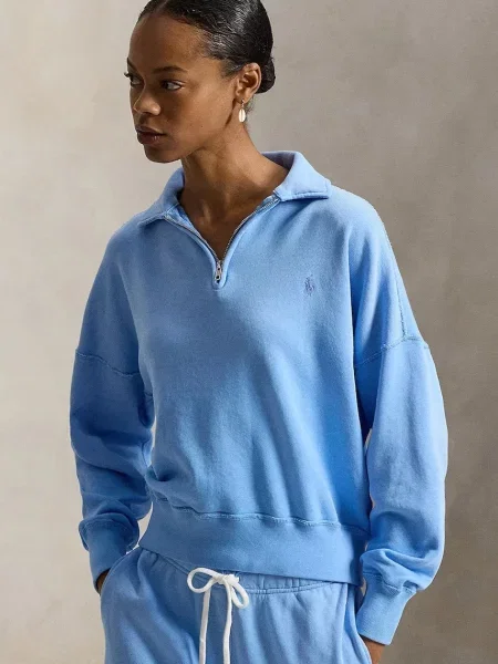 Bluza Polo Ralph Lauren z autografem niebieska