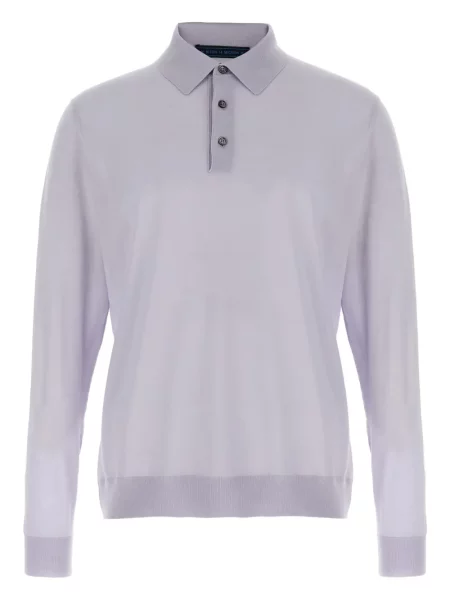 Polo Kiton de lână albastru