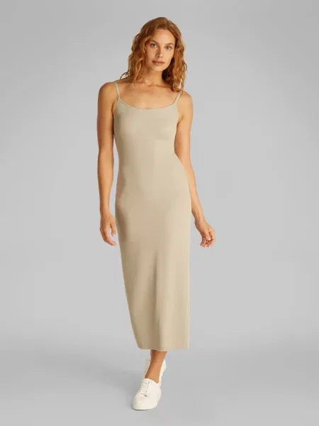 Джинсовое платье Calvin Klein Jeans бежевое