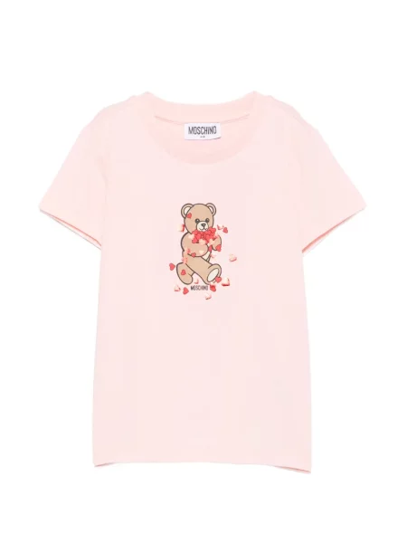Koszulka dziecięca Moschino różowa