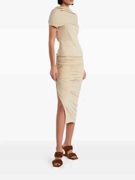 Fustă midi Rick Owens Lilies cu volane