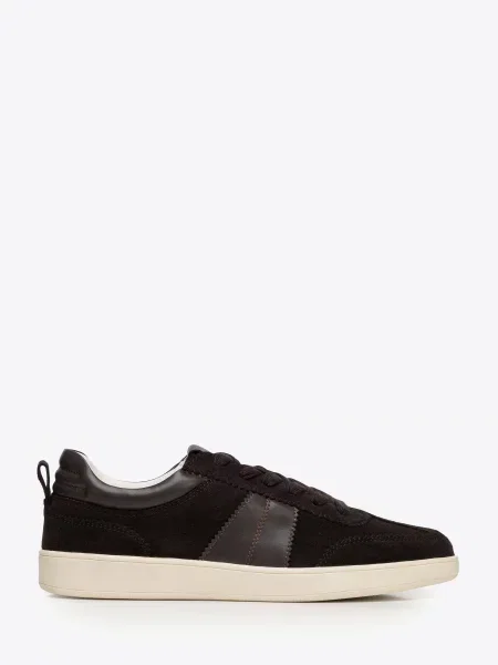 Sneakersy ze skóry zamszowej brązowe