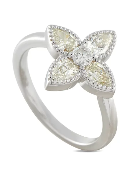 Inel Lb Exclusive cu model floral argintiu