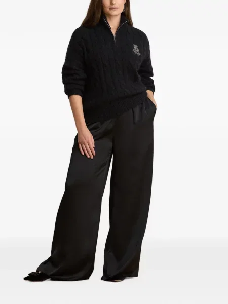Плетен пуловер Lauren Ralph Lauren черно