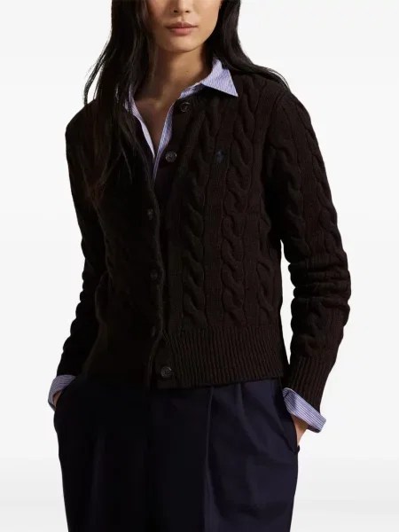 Căciulă Polo Ralph Lauren cu broderie cu dungi cowboy roșu