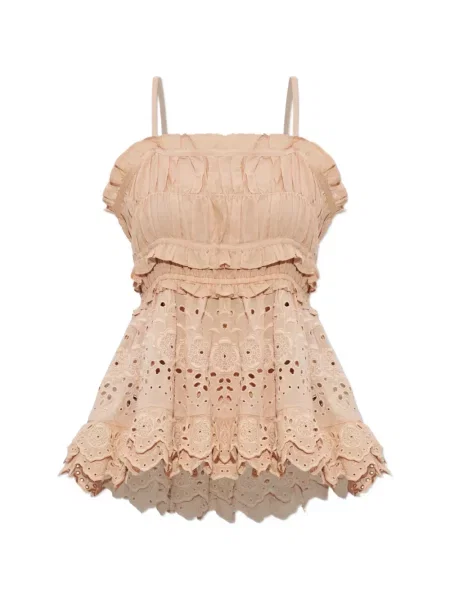 Bluză Allsaints cu broderie roz