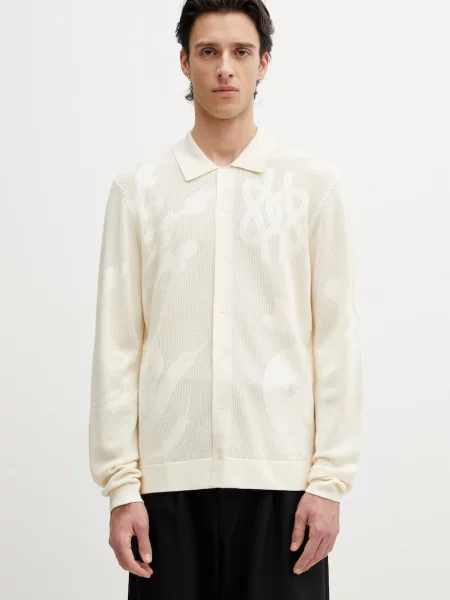 Filling Pieces Breaking Bread cardigan de bărbați cu vâscoză