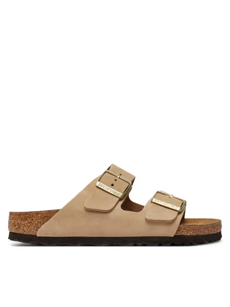 BIRKENSTOCK Saboți Arizona LENB maro cappuccino bej