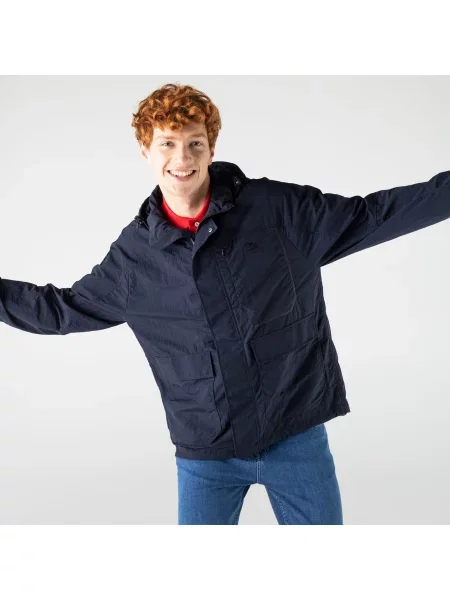 Куртка Lacoste с капюшоном синяя