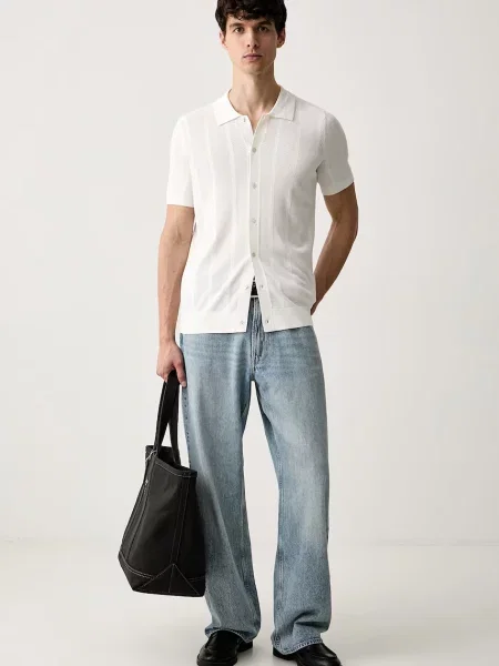 Tricou polo Karl Lagerfeld bej