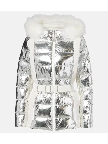 Jeździć na nartach kurtka narciarska Yves Salomon srebrna