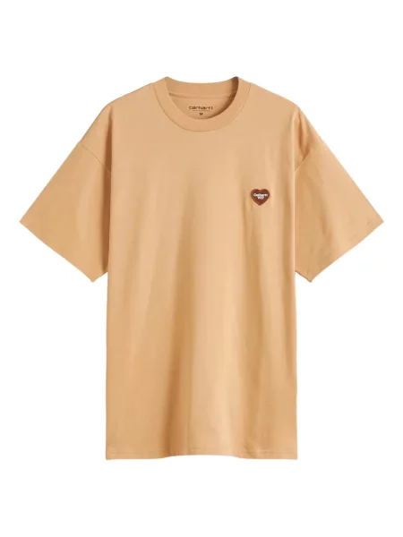 Tricou Carhartt Wip cu motiv cu inimi maro