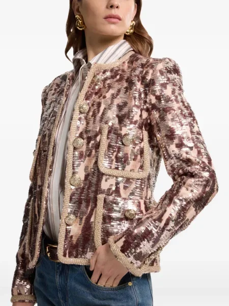 Geacă Elie Saab cu broderie din tweed
