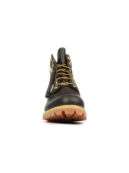Krajkové šněrovací kotníkové boty Timberland hnědé