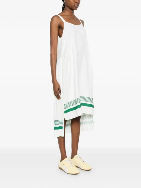 Rochie mini Lacoste cu dungi alb