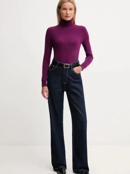 Вовняний светр United Colors of Benetton гольф сірий