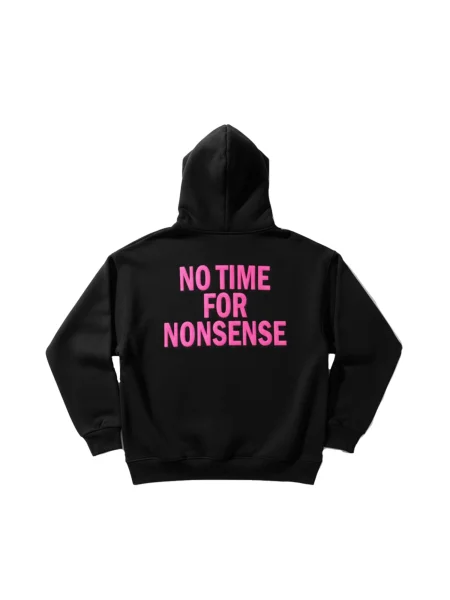 Kleidermafia Mikina Oversize “No Time for Nonsense” Hoodie Black' čierna