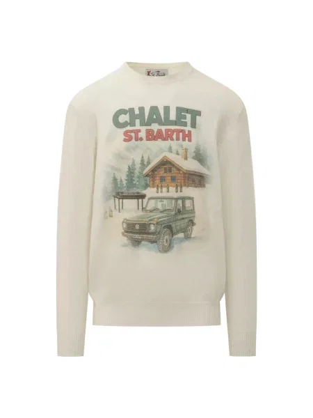Sweter Mc2 Saint Barth wełniany biały