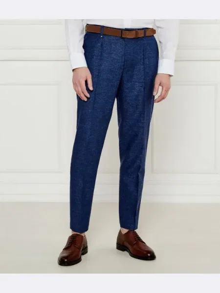 BOSS BLACK Pantaloni | Relaxed fit | cu adaos de in negru