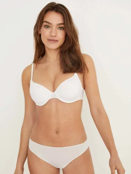 Сутиен women'secret BEAUTIFUL с изчистен дизайн бяло